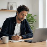 Een zzp'er die vanuit thuis, achter zijn bureau wil starten